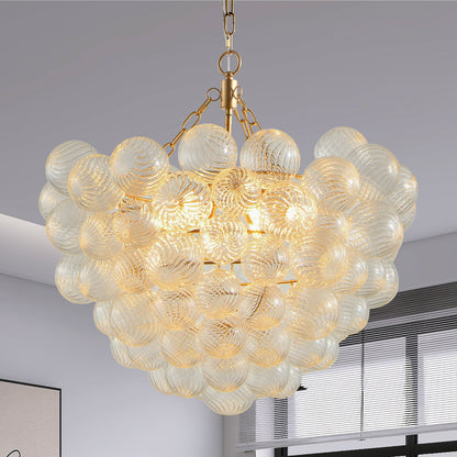 6-Light Golden Globe Chandelier Lighting