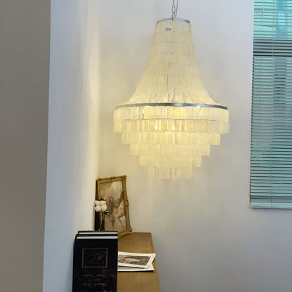 Boho Shell Tiered Chandelier Lighting