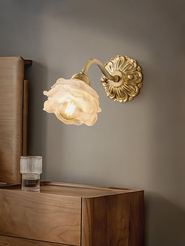Brass Rose Wall  Lamp Lighting