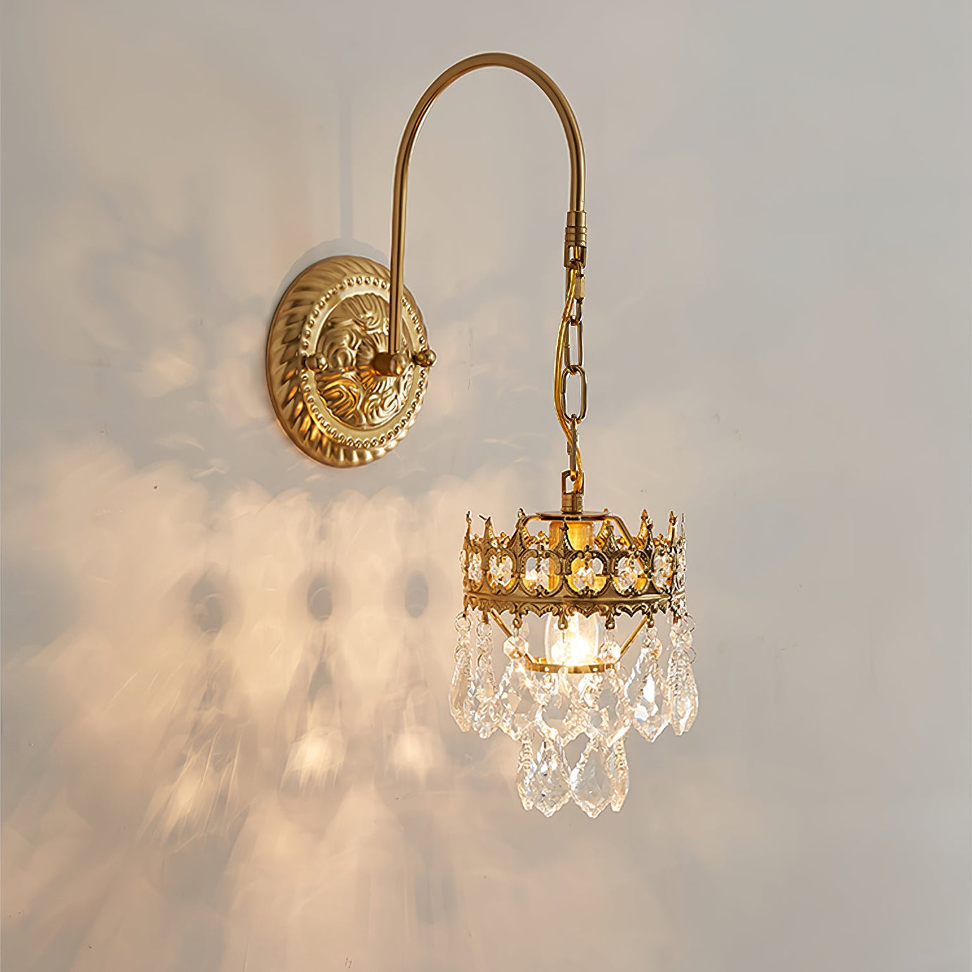 Crystal Crown Sconce Wall Lighting
