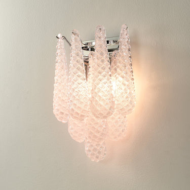 Pink Waffle Wall Sconce Lighting