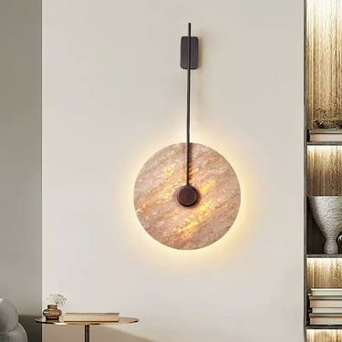 Travertine Disc Wall Lamp Lighting
